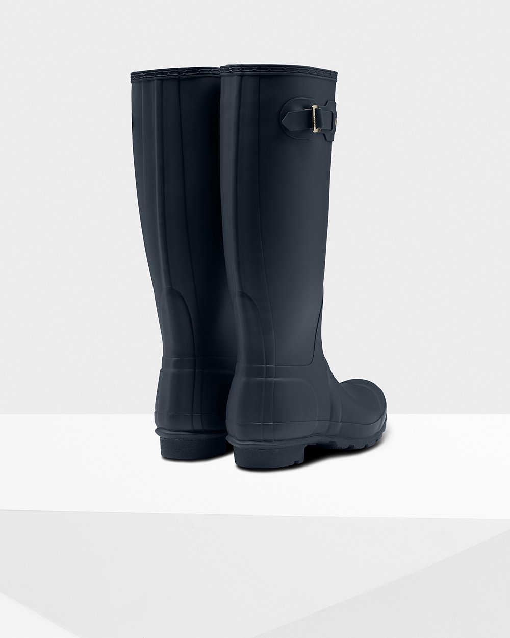 Bottes Hautes de Pluie Hunter Original Insulated Femme Bleu Marine ZYQIWAM-14